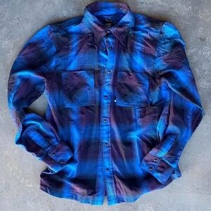 The North Face Blue Purple Flannel Shirt Medium NWT